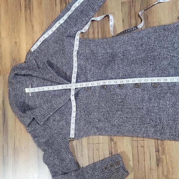 The Barn made in the Netherlands Black Gray Wool Mohair Long Coat - Picture 10 of 15